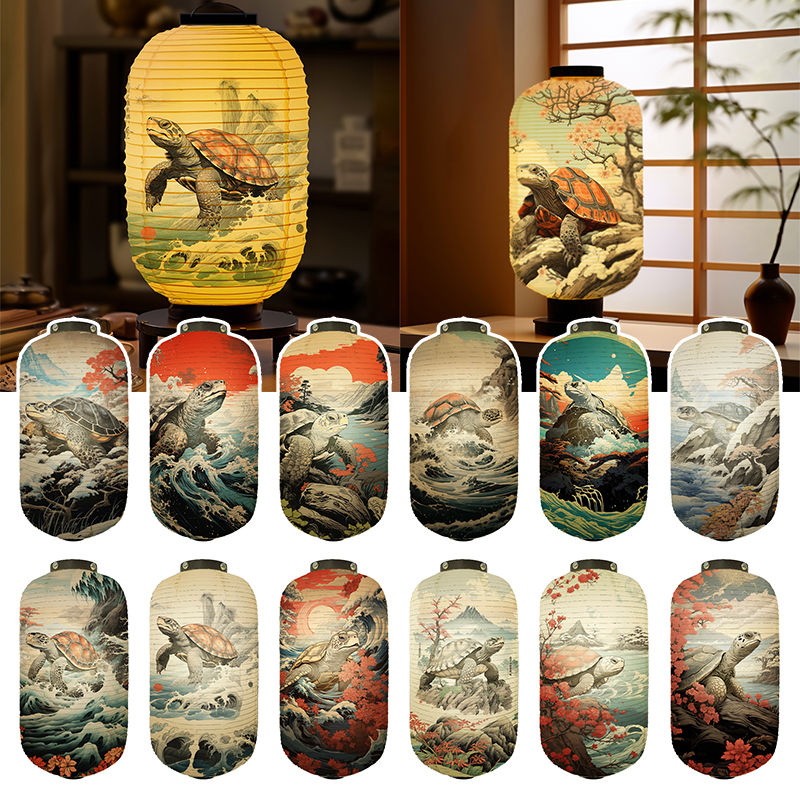Japanese Lantern Paper - Japanese Traditional Cloth Lantern Ukiyo-e Style