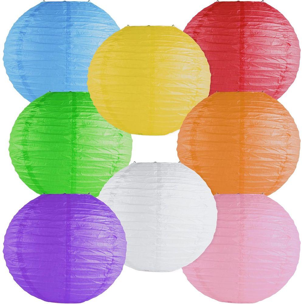Japanese Lantern Paper - 8 Pack Assorted 8 Chinese/Japanese Hanging