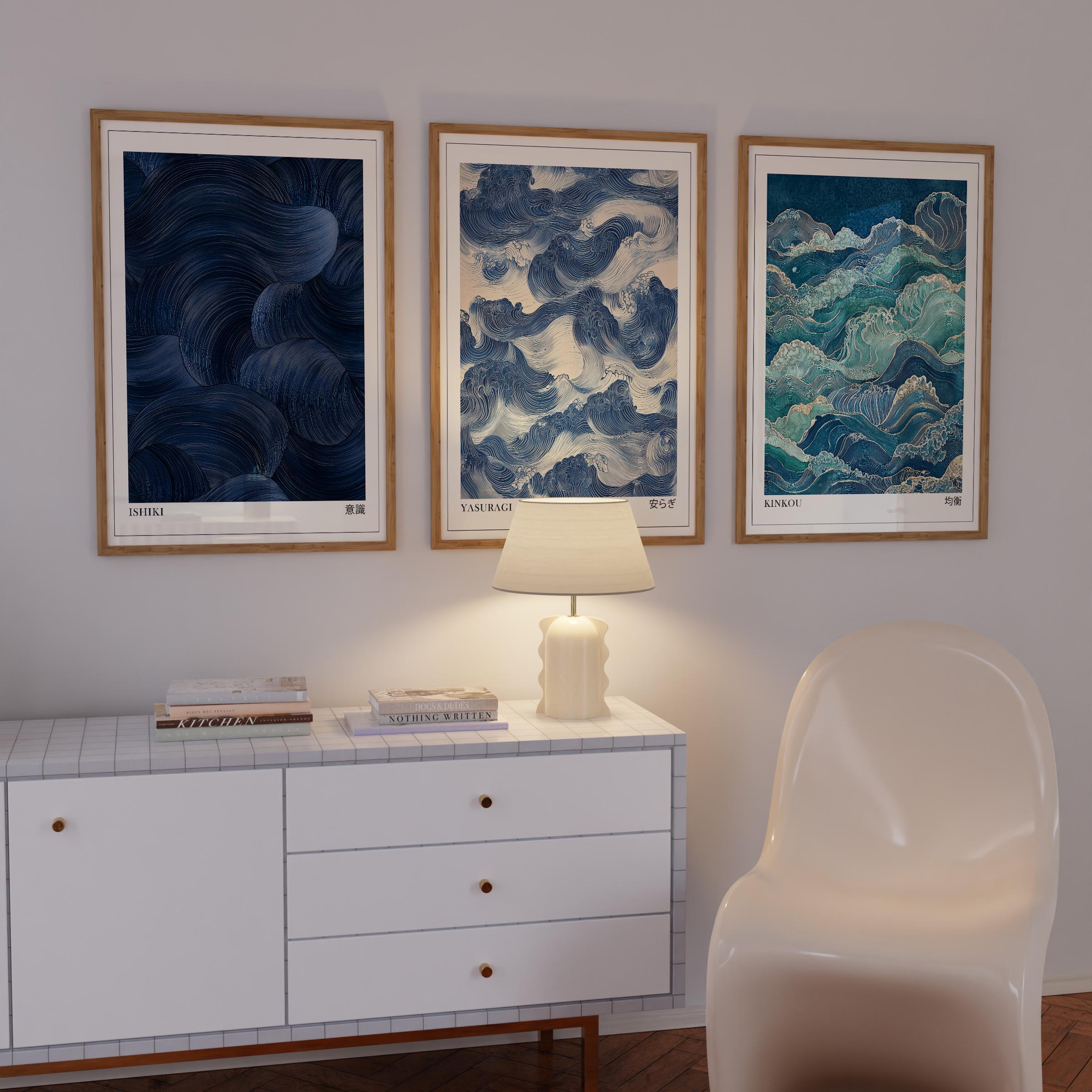 Japandi Wall Art Set of 3, Mod - Japanese Living Lifestyle avis et prix