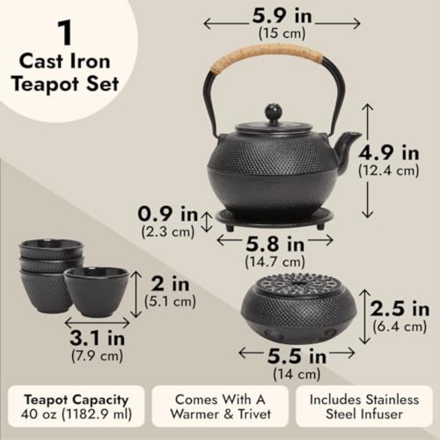 Tea Kettle Stovetop Japanese C - Cast Iron Tetsubin avis et prix