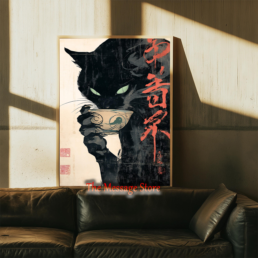 Japanese Quirky Cat Drinking A - Japanese Lifestyle Japanese avis et prix