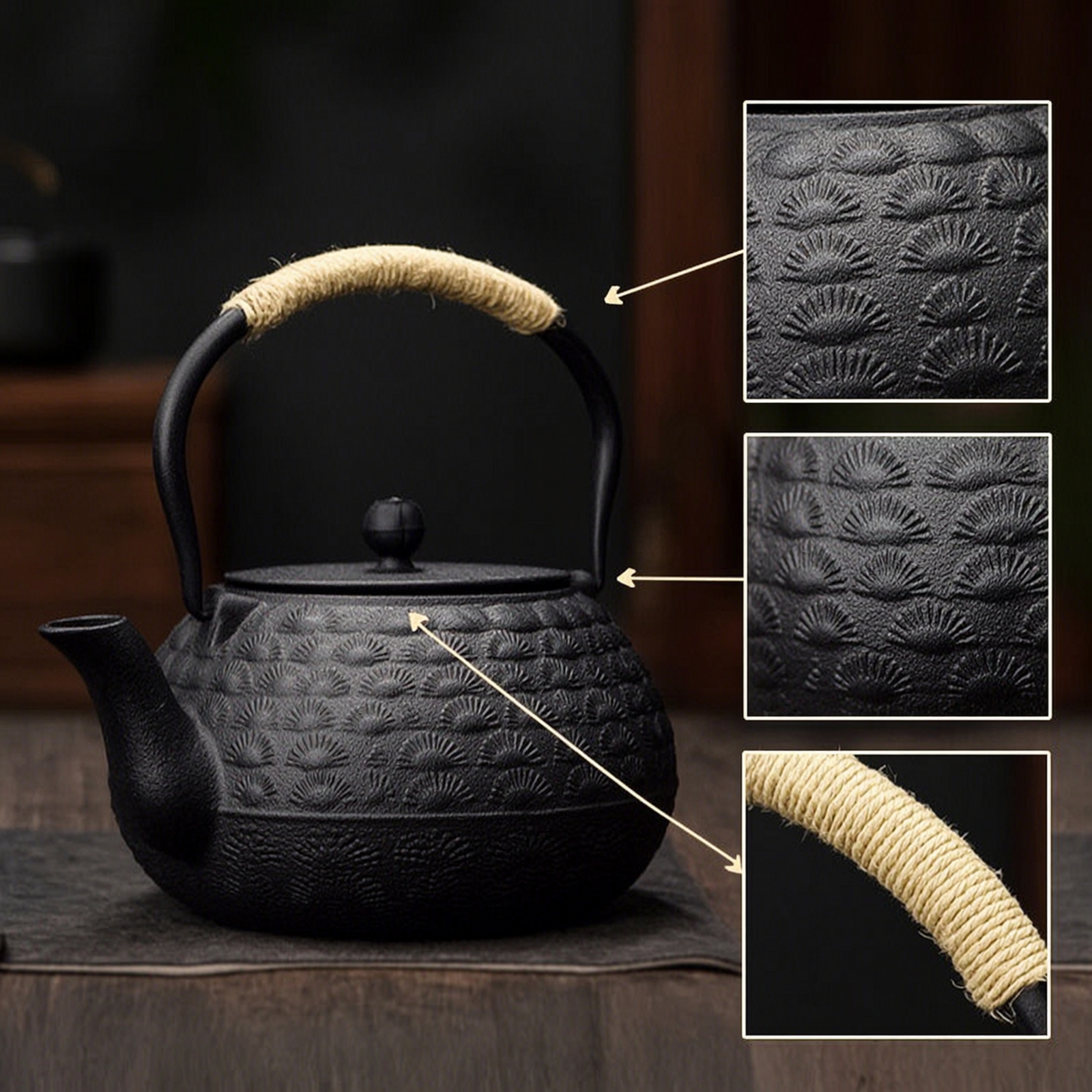 Cast Iron Teapot Heavy-Duty Te - Cast Iron Tetsubin avis et prix