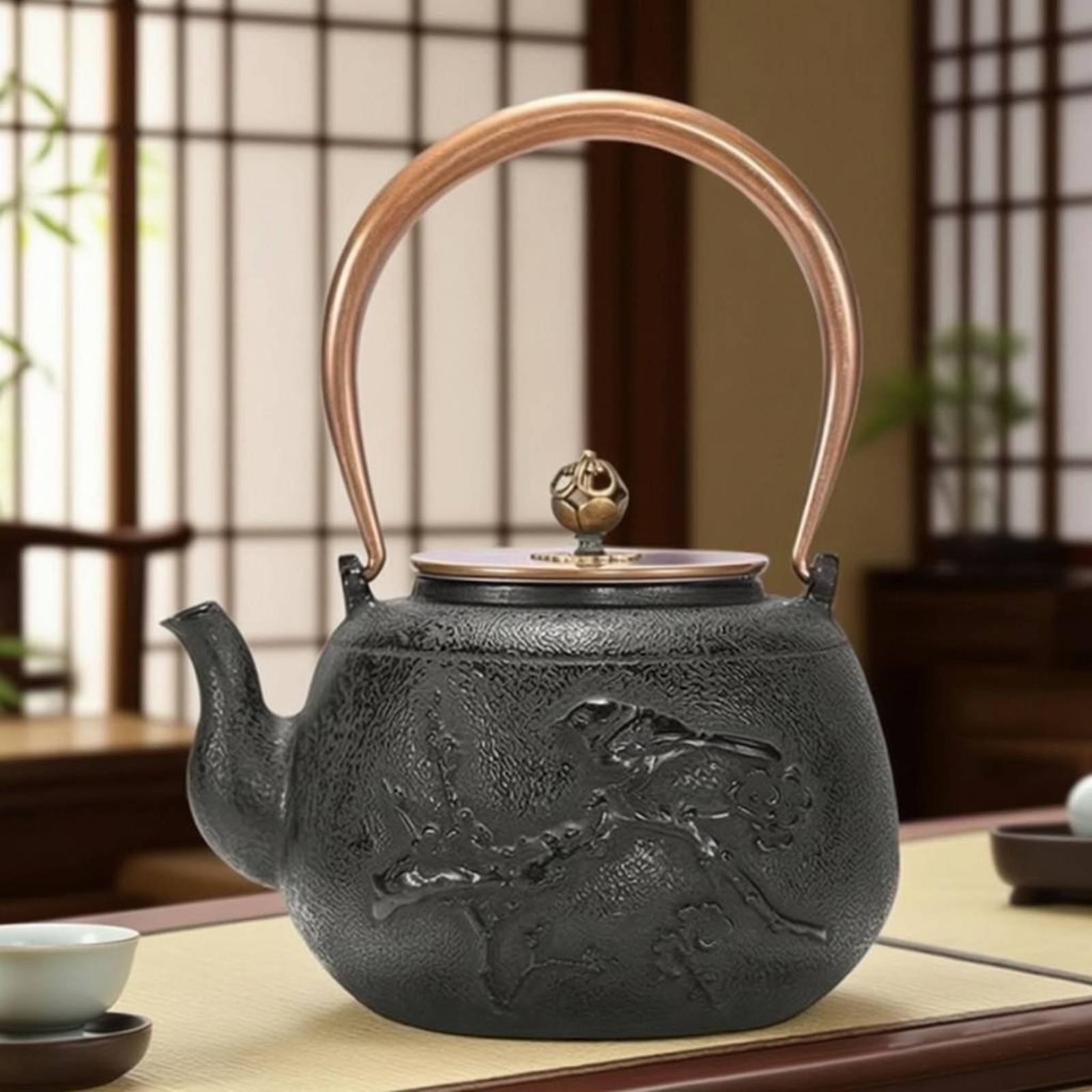 Cast Iron Teapot Copper-Colore - Cast Iron Tetsubin avis et prix