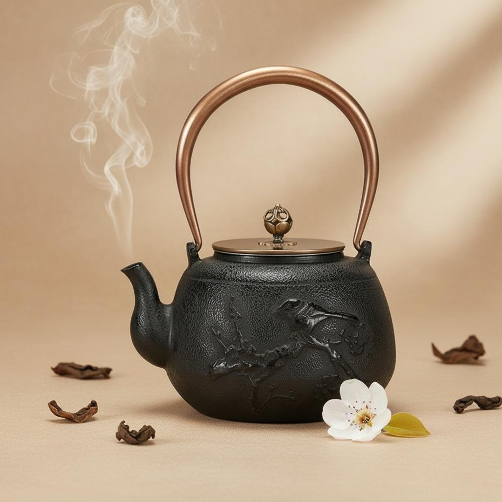 Cast Iron Teapot Copper-Colore - Cast Iron Tetsubin avis et prix