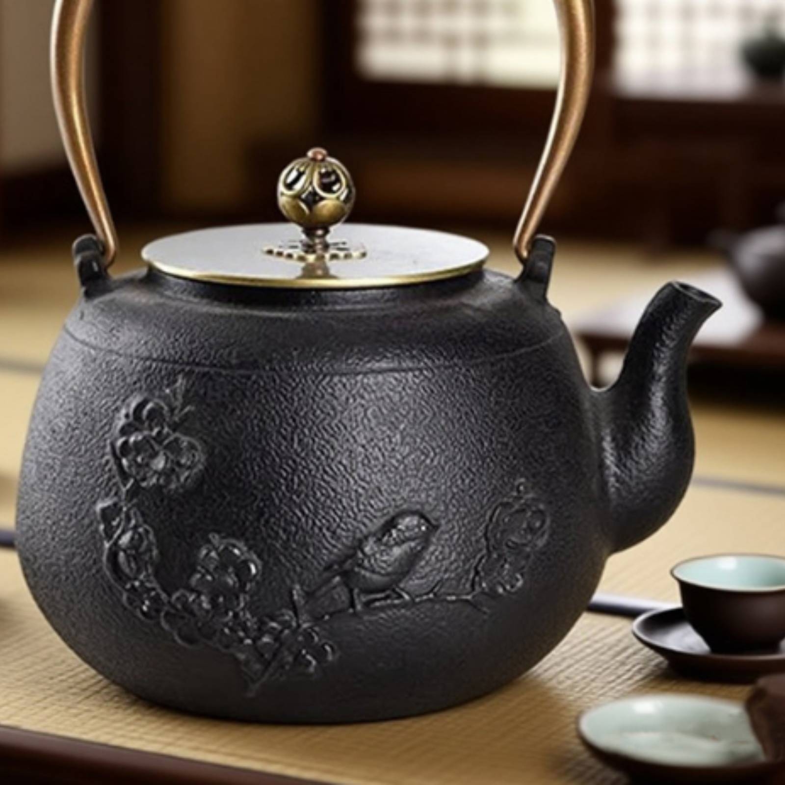 Cast Iron Teapot Copper-Colore - Cast Iron Tetsubin avis et prix