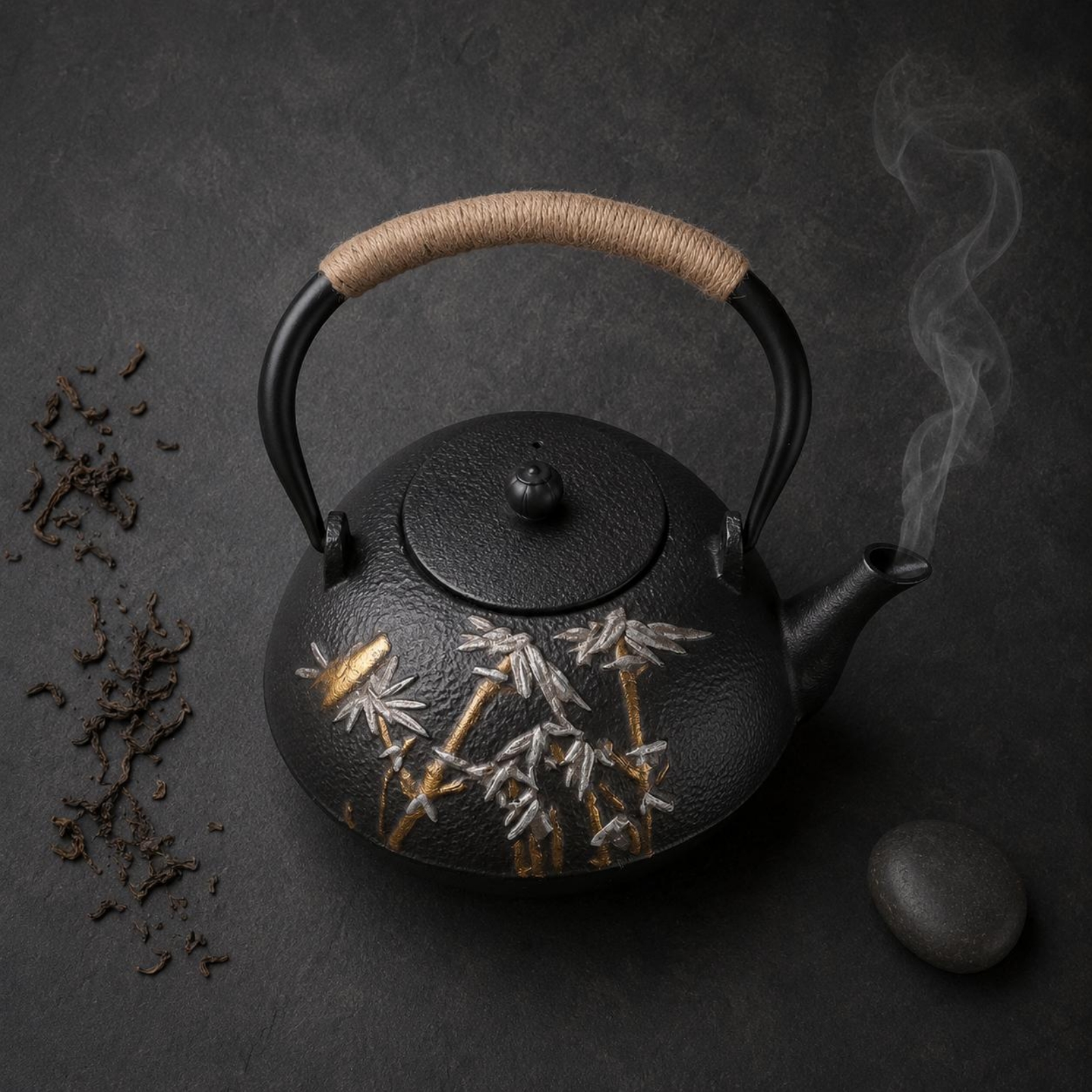 Cast Iron Teapot Natural Fiber - Cast Iron Tetsubin avis et prix