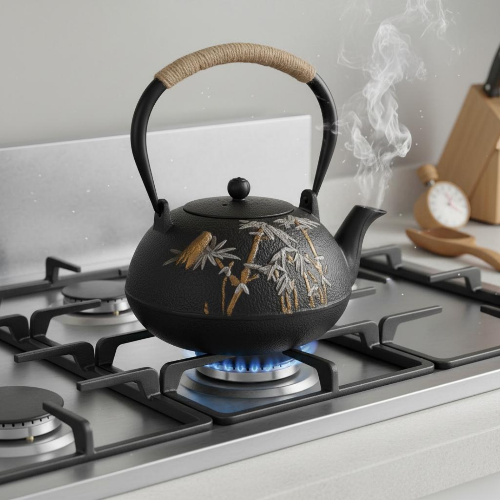 Cast Iron Teapot Natural Fiber - Cast Iron Tetsubin avis et prix