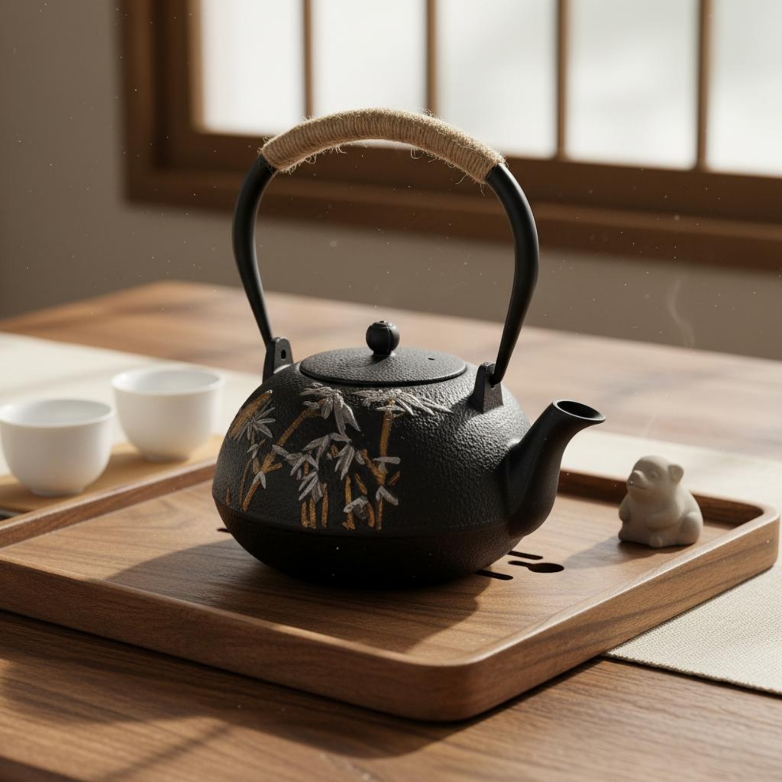 Cast Iron Teapot Natural Fiber - Cast Iron Tetsubin avis et prix